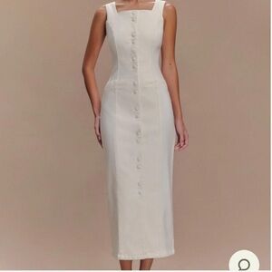 Meshki Reyna Denim Midi Dress
